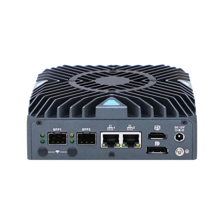 N1342 Firewall Appliance – front panel with two 10G SFP+ and two 2.5G LAN ports